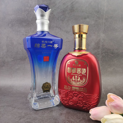 婚庆喜宴玻璃酒瓶 500ml酒瓶种类齐全 工艺喷涂酒瓶耐热