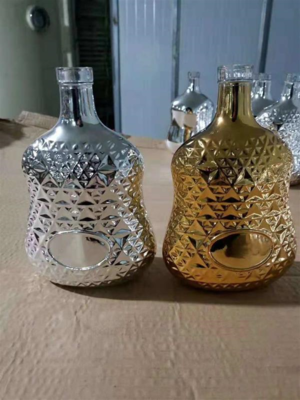 高档玻璃酒瓶,喷涂酒瓶,工艺酒瓶批发