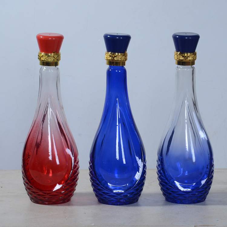 莱妙依喷涂烤花酒瓶白酒瓶一斤装宴席招待白酒瓶自酿密封分装.